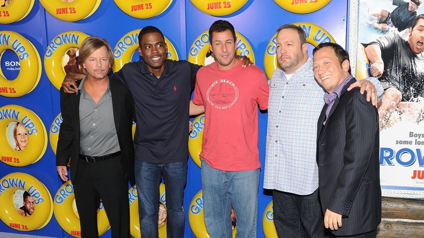 David Spade, Chris Rock, Adam Sandler, Kevin James und Rob Schneider in New York, 23. Juni 2010