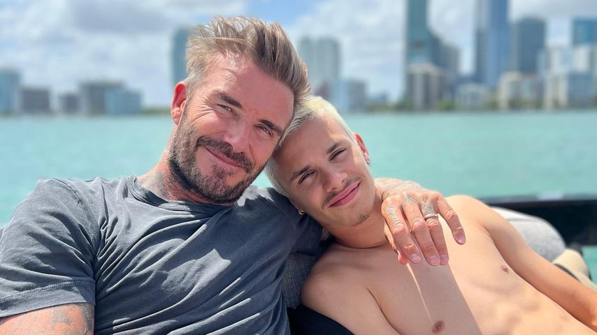 David Beckham mit seinem Sohn Romeo