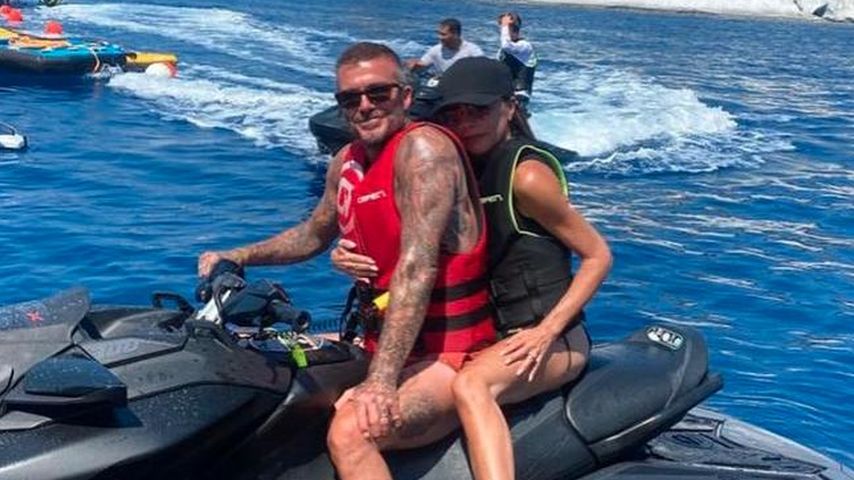 David und Victoria Beckham im Familienurlaub, Juli 2022