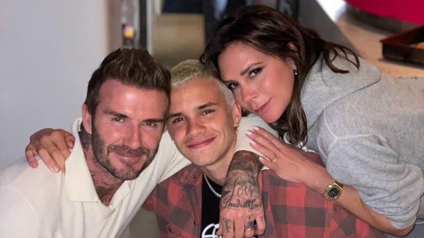 David und Victoria Beckham mit ihrem Sohn Romeo