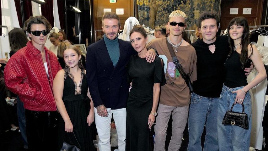 David und Victoria Beckham mit ihrer Familie