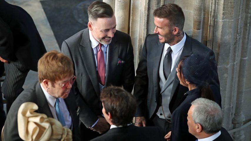 Royal-Schmatz: Elton John & Becks küssen sich auf den Mund