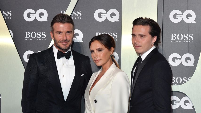 David, Victoria und Brooklyn Beckham im September 2019