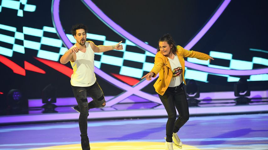 David Vincour und Nadine Angerer bei "Dancing on Ice" 2019