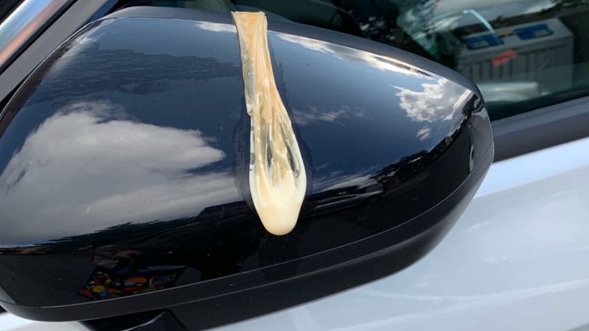 Davin Herbrüggens beschmutztes Auto