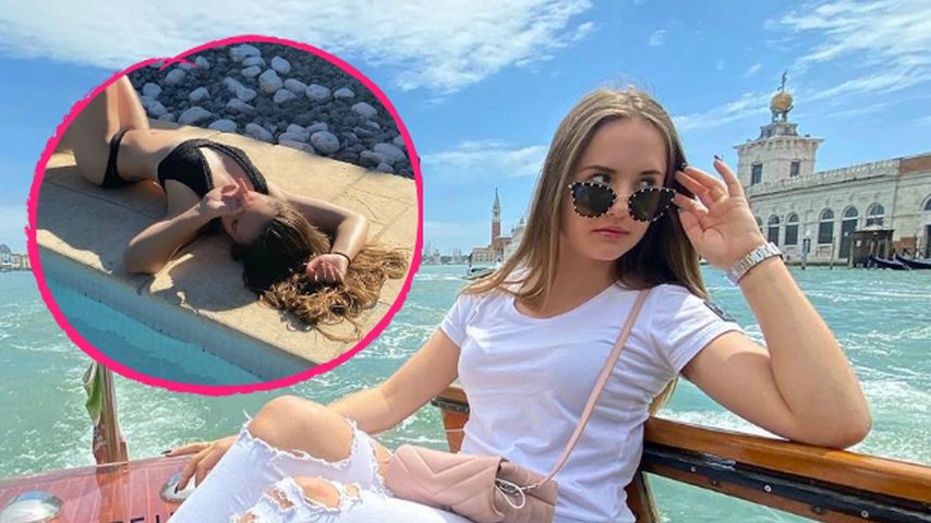 Was sagen Mama und Papa? Davina Geiss rekelt sich im Bikini