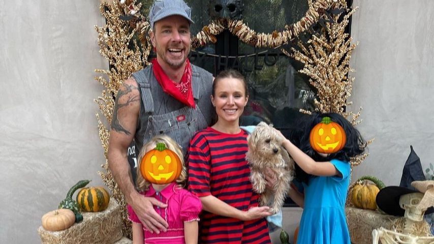Dax Shepard und Kristen Bell mit ihren beiden Töchtern, Halloween 2021