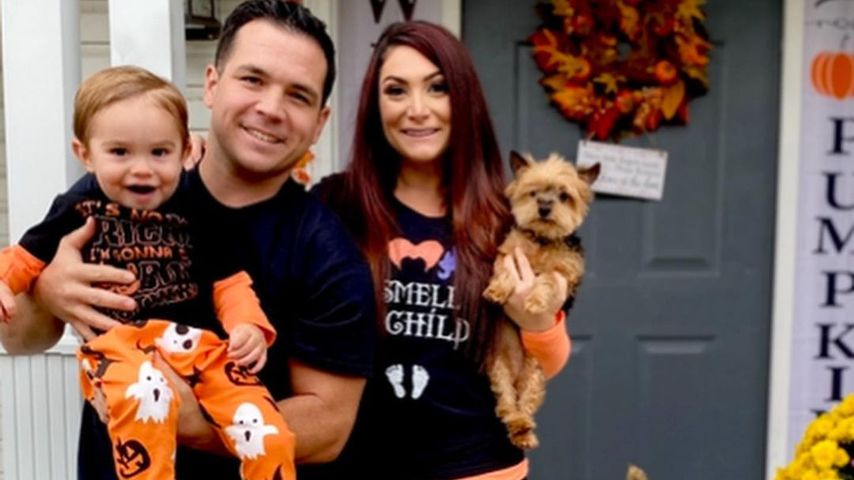 Deena Nicole Cortese mit ihrem Mann und ihrem Sohn