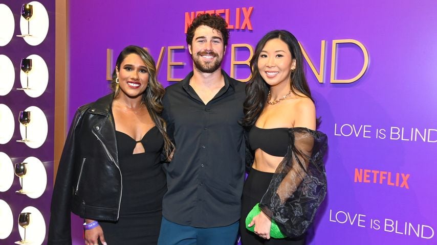Deepti Vempati, Cole Barnett und Natalie Lee, "Liebe macht blind"-Stars