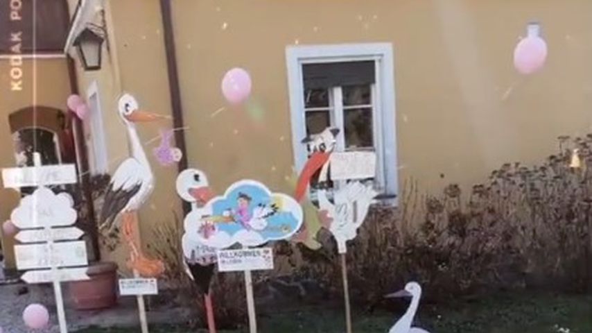 Deko für Ankunft von Cheyenne Ochsenknecht und Tochter Mavie zu Hause