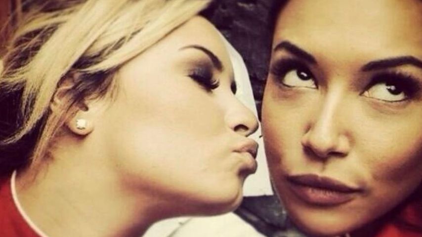 Demi Lovato und Naya Rivera am "Glee"-Set