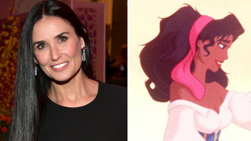 Collage: Demi Moore, Esmeralda aus "Der Glöckner von Notre-Dame"