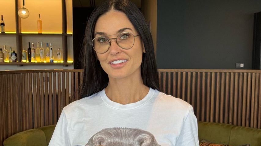 Demi Moore mit ihrer Hündin Pilaf im September 2024