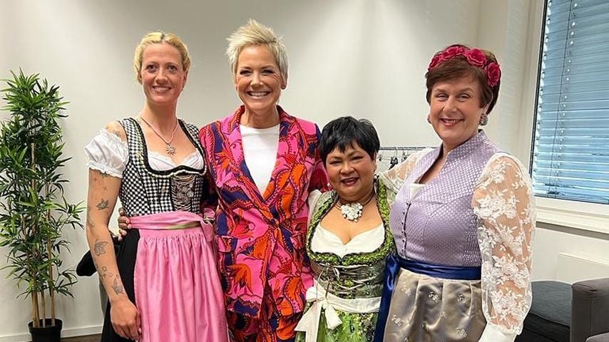 Denise Munding, Inka Bause, Narumol und Iris Abel im April 2022