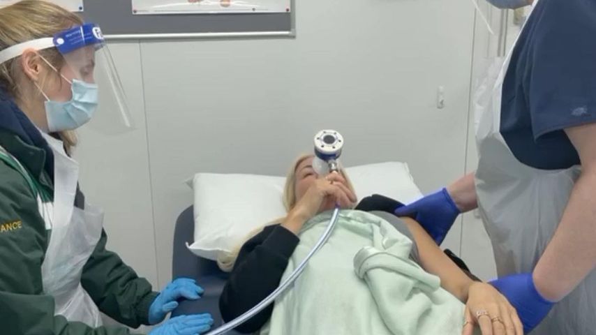 Denise van Outen im Krankenhaus