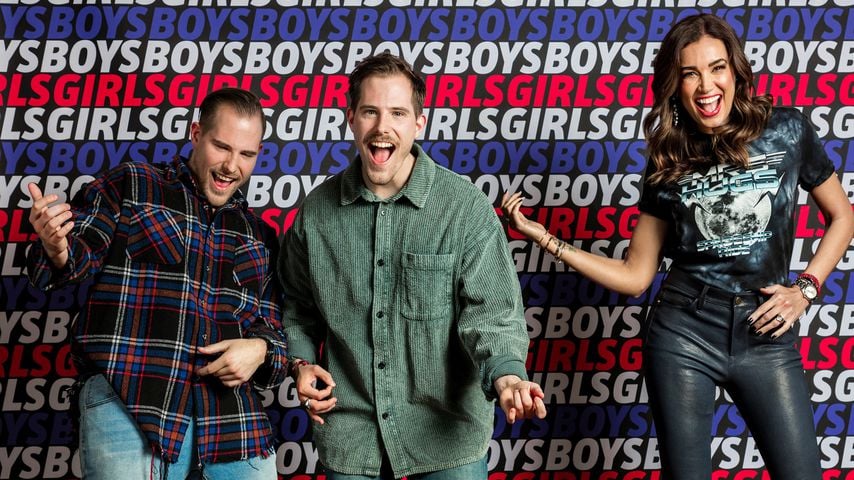 Die Moderatoren von "Battle of the Bands": Dennis und Benni Wolter sowie Jana Ina Zarrella