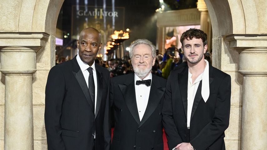 Denzel Washington, Ridley Scott und Paul Mescal bei der "Gladiator II"-Premiere