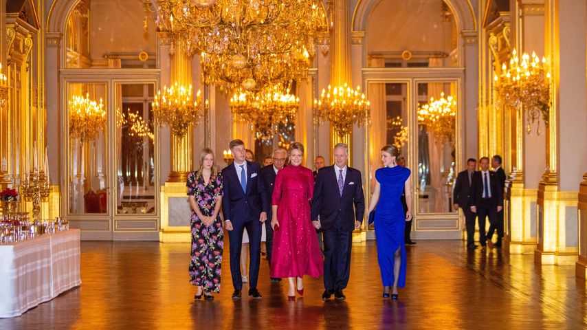 Der belgische König Philippe mit seiner Familie