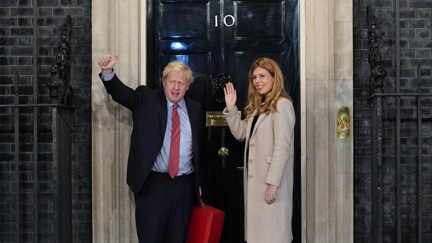 Der britische Premierminister Boris Johnson und seine Verlobte Carrie Symonds