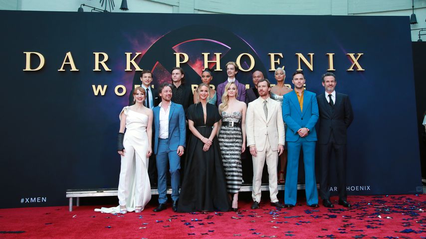 Der Cast auf der Filmpremiere von "Dark Phoenix" in Hollywood im Juni 2019
