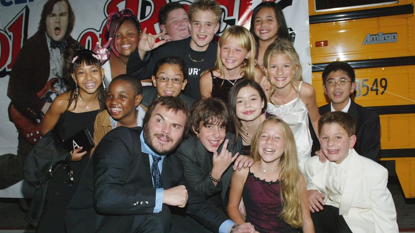 Der Cast von "School of Rock" mit Jack Black im September 2003