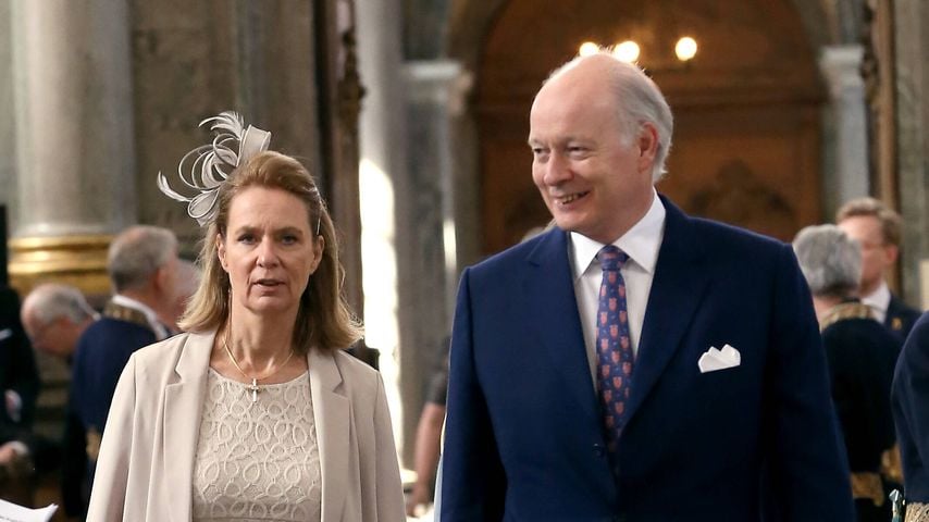 Désirée von Bohlen und Halbach und Eckbert von Bohlen und Halbach beim Te Deum zum 70. Geburtstag des Königs in Stockholm, 2016