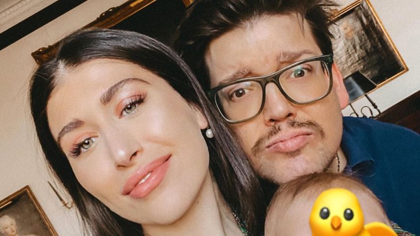 Diana June mit ihrem Ex-Mann und dem gemeinsamen Sohn