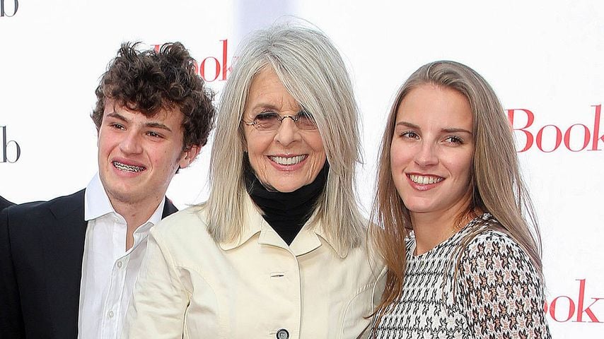 Diane Keaton und ihre Kinder Duke und Dexter im Jahr 2018