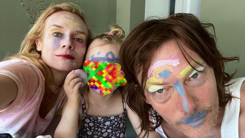 Diane Kruger, ihre Tochter und Norman Reedus