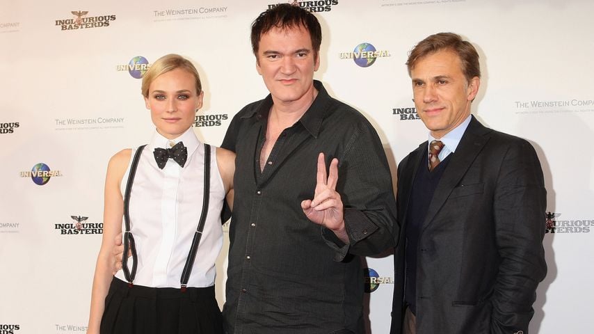 Premiere von "Inglourious Basterds" im Forum Theatre in Melbourne mit Diane Kruger, Quentin Tarantino und Christoph Waltz, August 2009