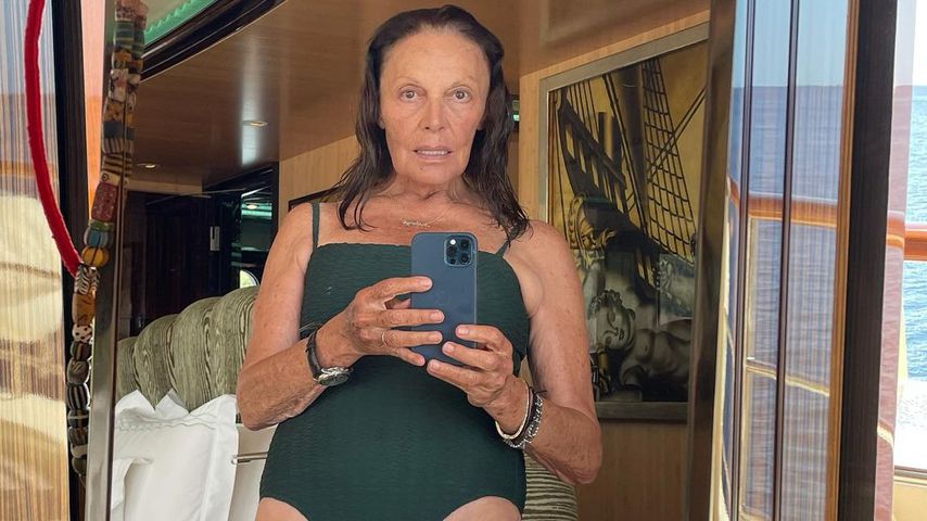 Designerin Diane von Fürstenberg (74) zeigt sich in Bademode