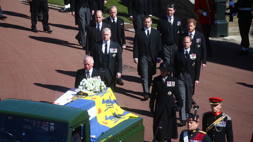 Die britischen Royals bei Prinz Philips Beisetzung