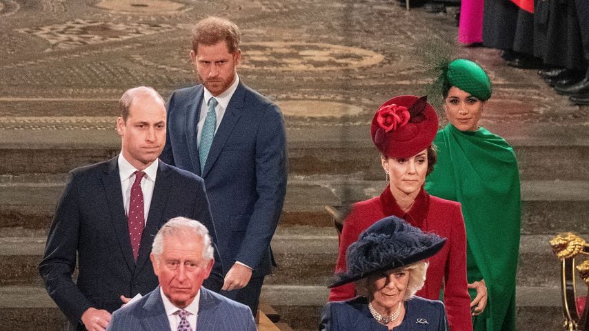 Die britischen Royals nach dem Commonwealth-Day-Gottesdienst in Westminster Abbey