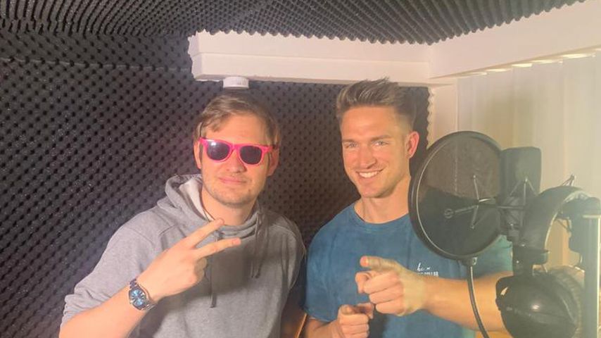 Die BTN-Stars Falko Ochsenknecht und Patrick Fabian im Studio