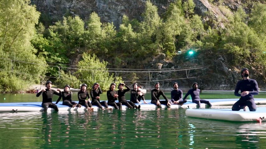 Die "#CoupleChallenge"-Stars beim "XXL-Tetris"-Game, 2026