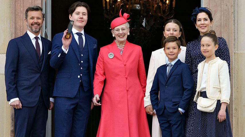 Die dänische Königsfamilie bei Prinz Christians Konfirmation