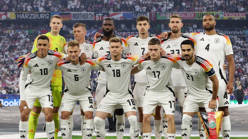 Die deusche Fußballnationalmannschaft beim EM-Spiel gegen Schottland 2024