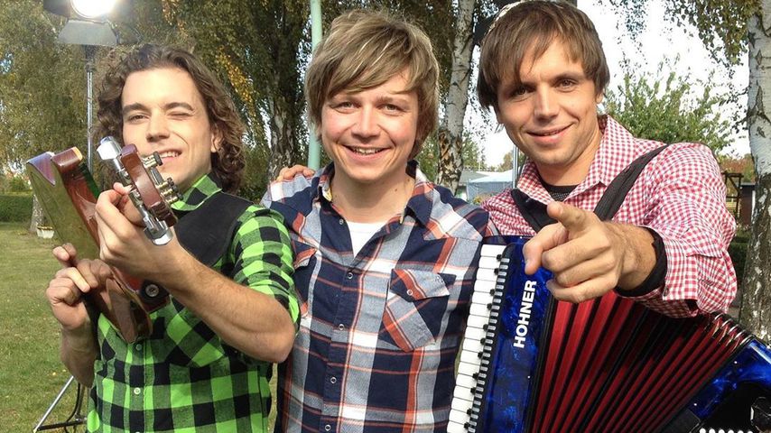 Die drei Brüder Philipp, Tobias und Markus Thomann der Band Dorfrocker im Mai 2020