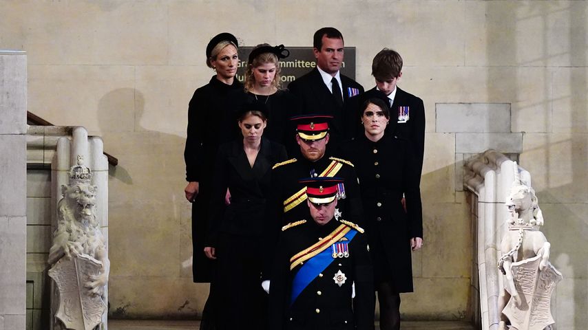 Die Enkel von Queen Elizabeth II. bei der Mahnwache