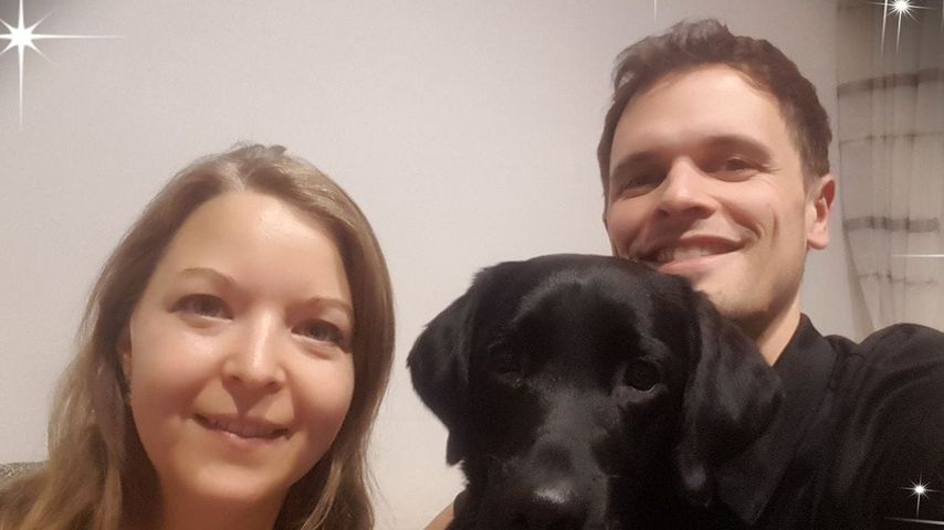 Die Ex-"Hochzeit auf den ersten Blick"-Kandidaten Ramona und Stephan mit Hund Anton