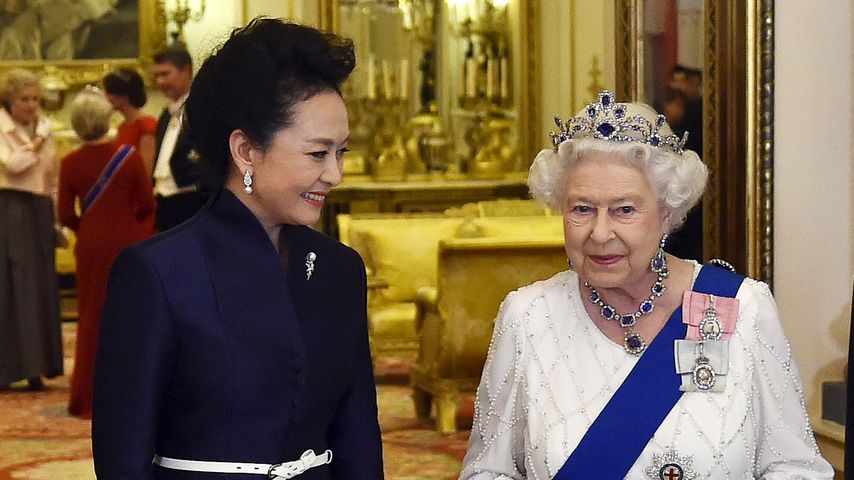 Die Frau des chinesischen Präsidenten und Queen Elizabeth II., 2015