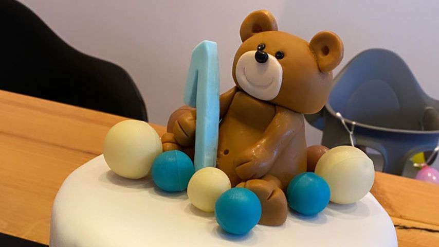 Die Torte zum 1. Geburtstag von Amira und Oliver Pochers Sohn