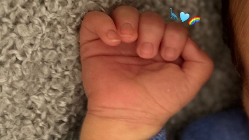 Die Hand von Anna Adamyans Baby