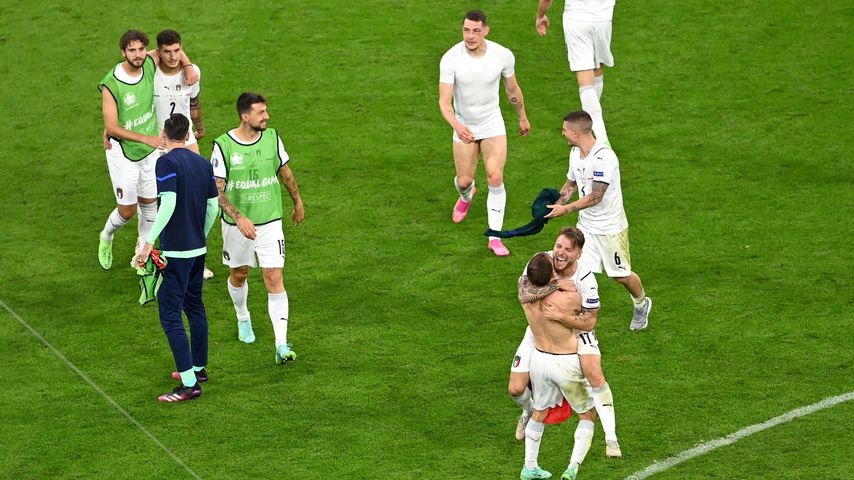 Die italienische Nationalmannschaft nach ihrem EM-Spiel gegen Belgien