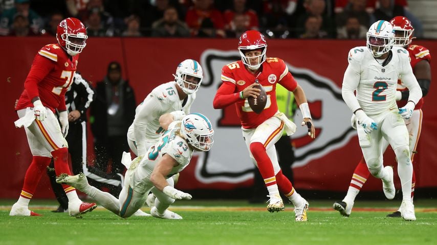 Die Kansas City Chiefs gegen die Miami Dolphins in Frankfurt, November 2023