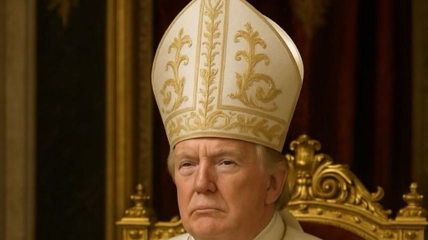 Die KI-Aufnahme von Donald Trump als Papst, Mai 2025