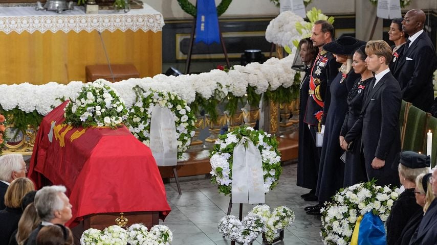 Die Königsfamilie bei der Trauerfeier in Oslo
