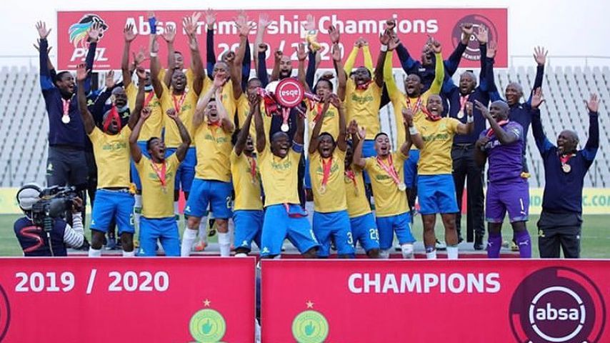 Die Mannschaft der Mamelodi Sundowns im September 2020