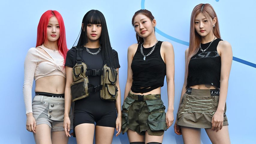 Julie, Natty, Belle, und Haneul von Kiss of Life bei der Seoul Fashion Week, Seoul, September 2023