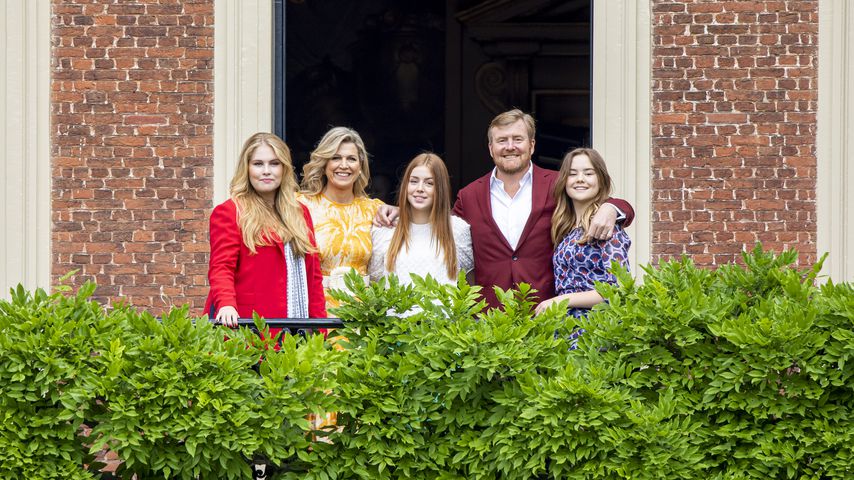 Prinzessin Amalia, Königin Máxima, Prinzessin Alexia, König Willem-Alexander und Prinzessin Ariane